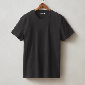 NWOT American Giant Men's Premium 100% Cotton Slub Crew Tee Black Size Large